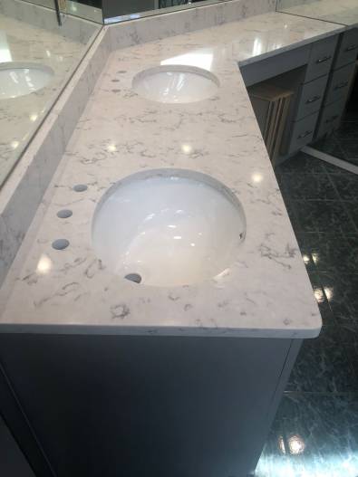 IMG 4781 1 Blanco Arebescato vanity with double sinks
